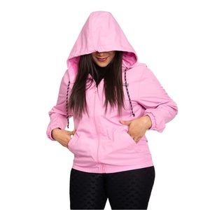 Vans Off The Wall Pink Lightweight Windbreaker Jacket Coat Women’s size XS